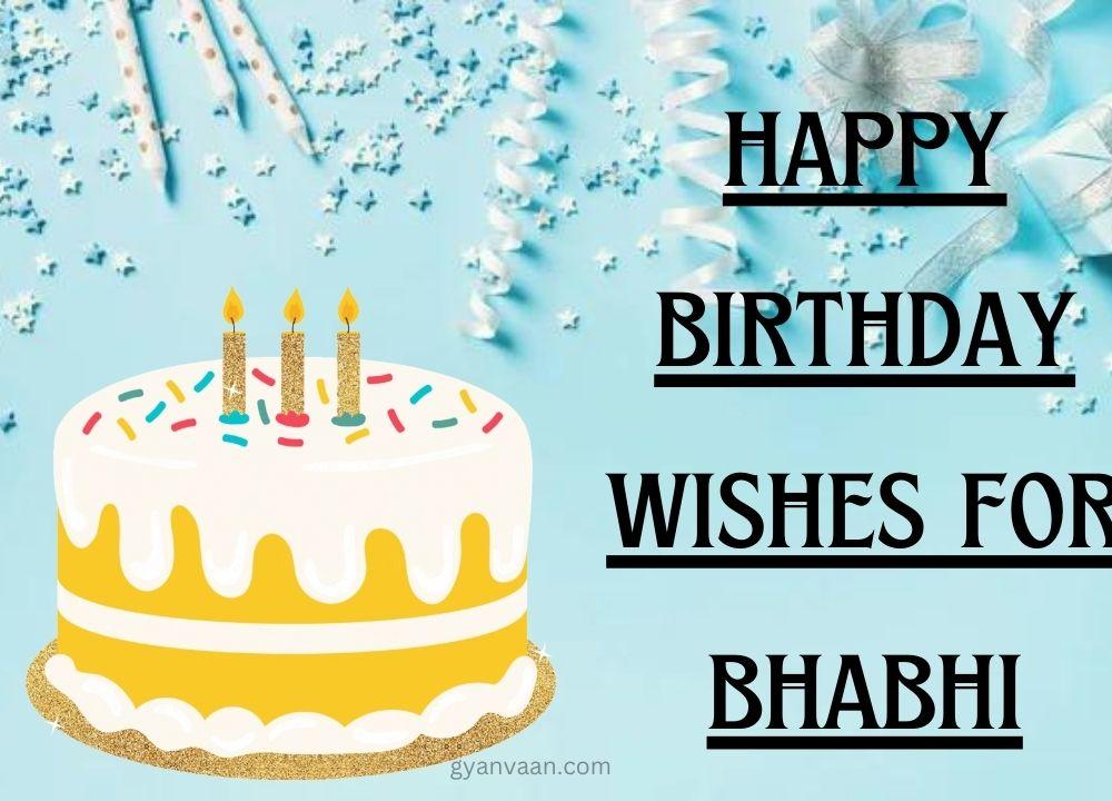 55+ Best Birthday Wishes For Bhabhi in Hindi GyanVaan